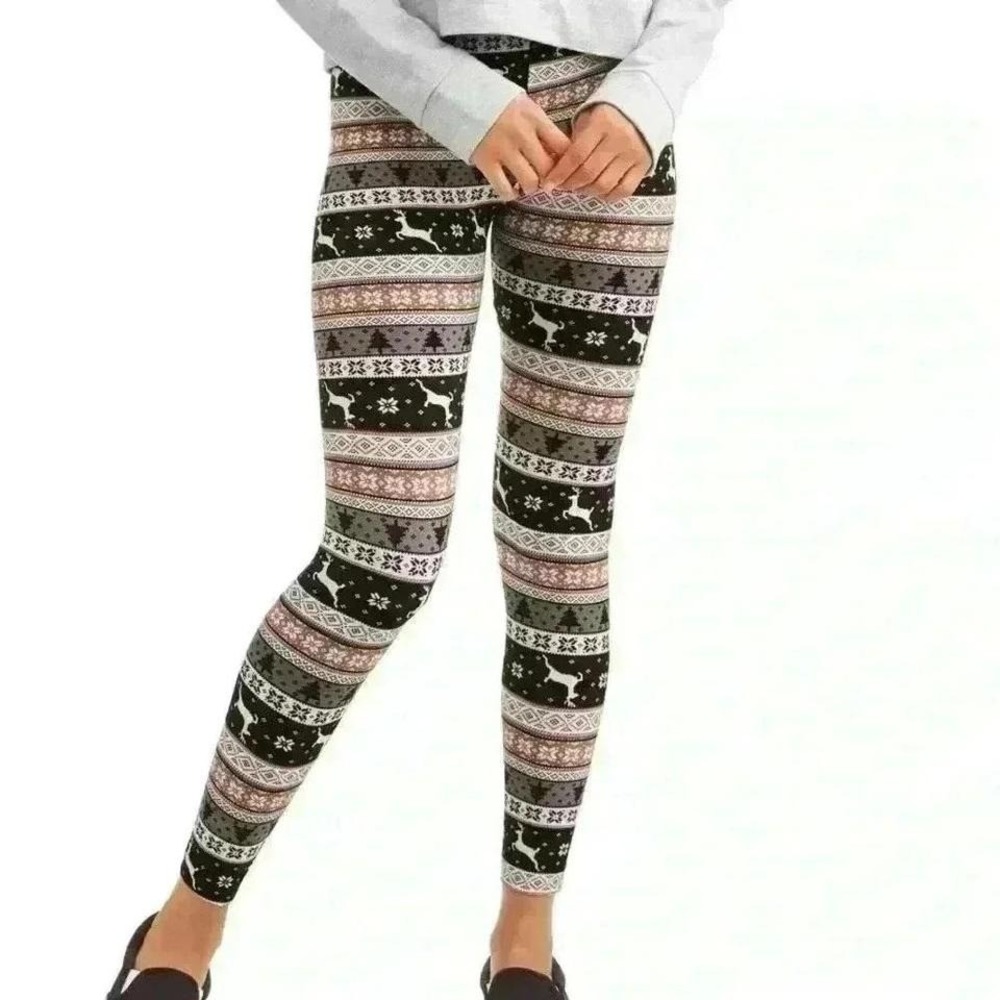 NO BOUNDARIES | Festive Holiday Fleece‎ Leggings